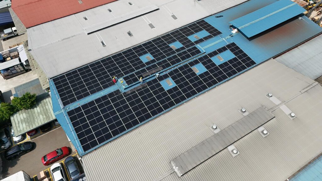 Industrial warehouse solar installation Malaysia